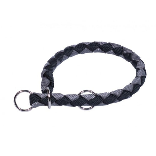 Nobby polzatezna ovratnica Corda - črno siva - različne velikosti - 39 - 45 cm
