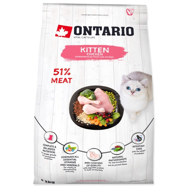 Ontario Kitten - piščanec - 2 kg