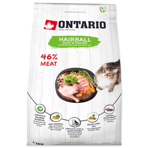 Ontario Cat Hairball - raca in piščanec - 2 kg