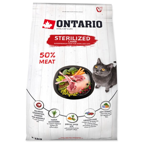 Ontario Cat Sterilised - ovca - 2 kg