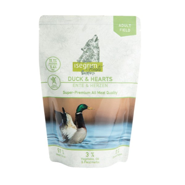 Isegrim Adult vrečka duoprotein - raca in srčki - 410 g - 410 g