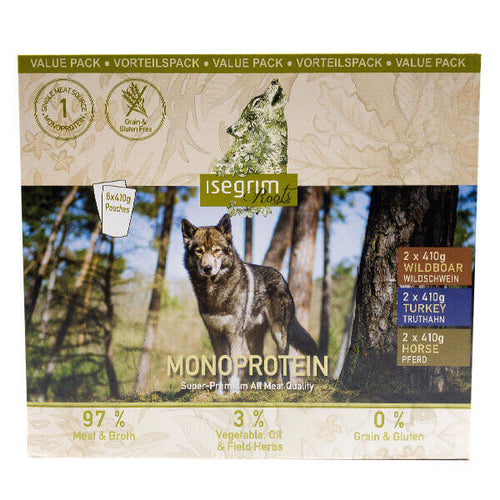 Isegrim Adult Multipack - monoprotein - 6 x 410 g