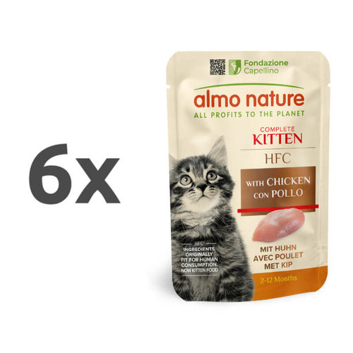 Almo Nature HFC Complete Kitten - piščanec - 6 x 55 g