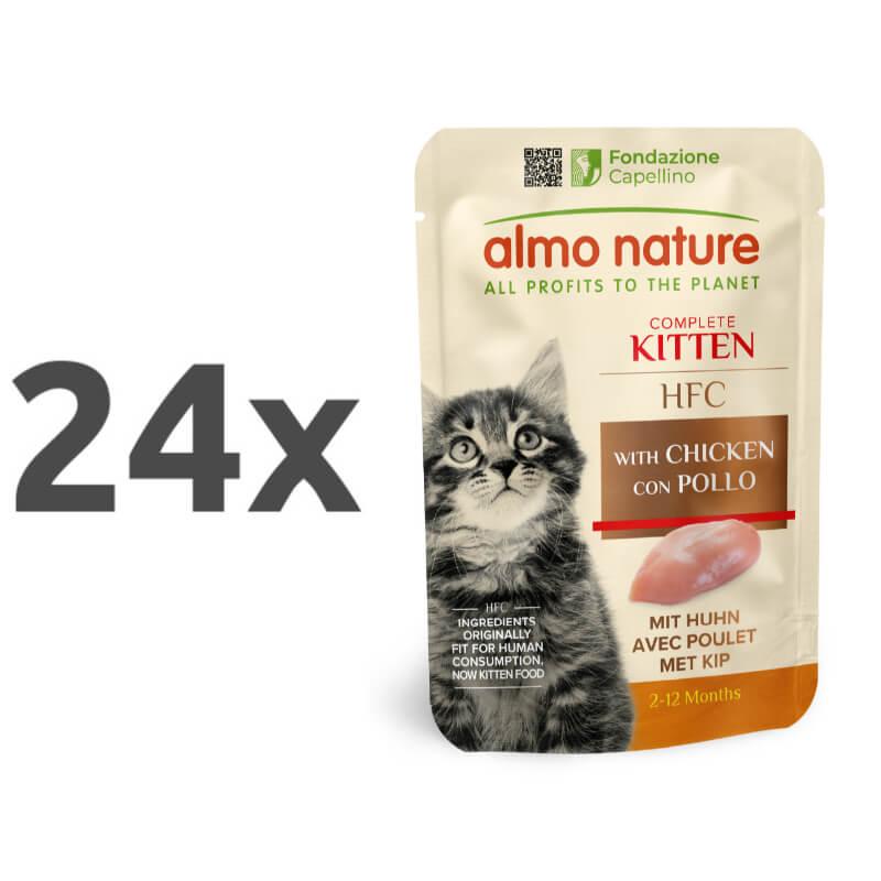 Almo Nature HFC Complete Kitten - piščanec - 24 x 55 g