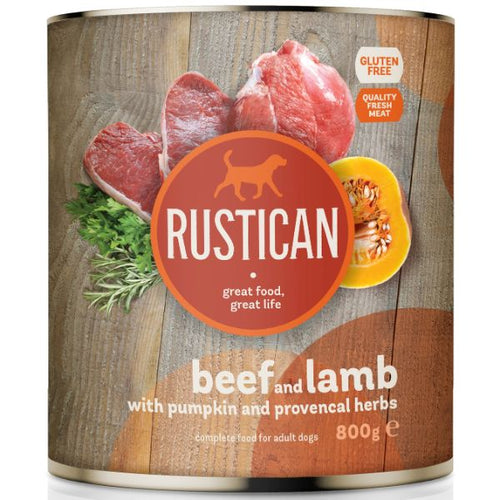 Rustican konzerva Adult - govedina in jagnjetina - 800g