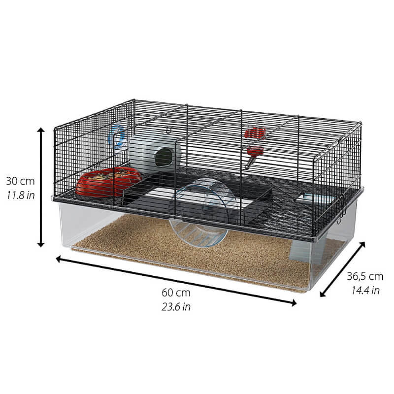Ferplast kletka Favola, črna - 60 x 36,5 x 30 cm (2)