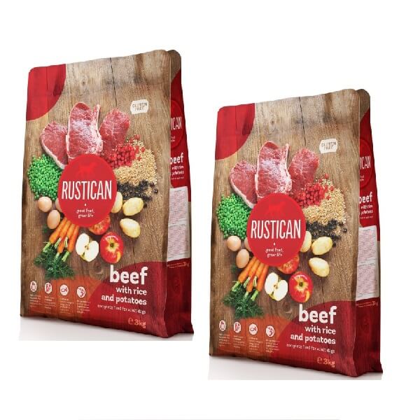 Rustican Gluten Free - govedina, riž in krompir - 2 x 12 kg