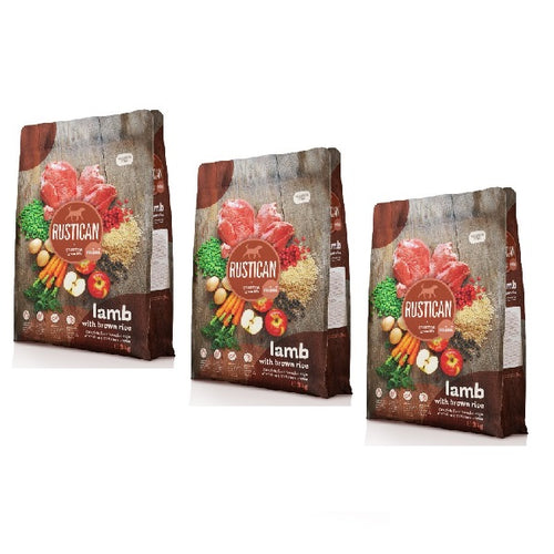 Rustican Gluten Free Mini - jagnjetina in riž - 3 x 3 kg