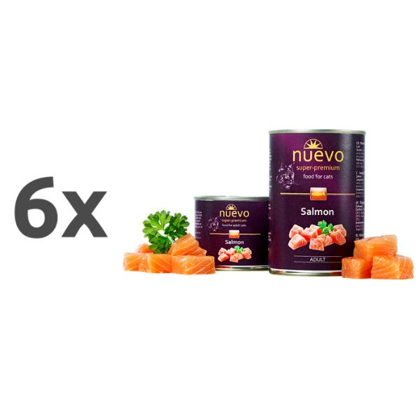 Nuevo Cat Adult - losos - 6 x 400 g