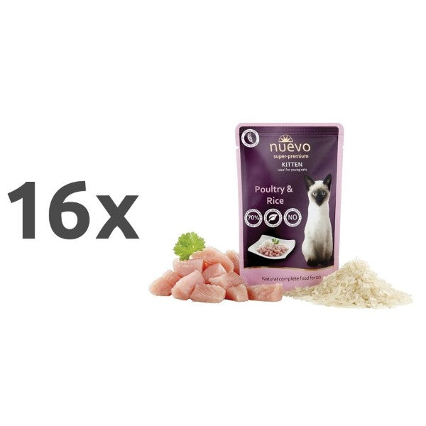 Nuevo Kitten - perutnina in riž - 85 g - 16 x 85 g