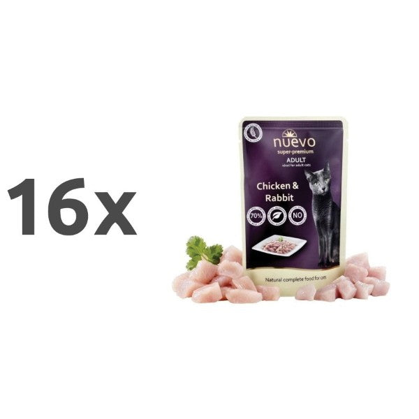 Nuevo Adult - piščanec in zajec - 85 g - 16 x 85 g