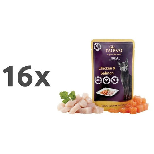 Nuevo Adult - losos in piščanec - 85 g - 16 x 85 g