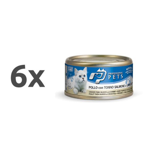 Professional Pets Naturale – piščanec, tuna, losos in kozice - 70 g - 6 x 70 g