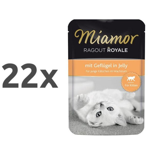 Miamor Ragu Royal Kitten - perutnina v želeju - 100 g - 22 x 100 g