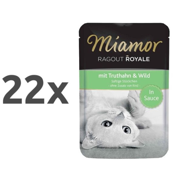 Miamor Ragu Royal - puran in divjačina v omaki - 100 g - 22 x 100 g