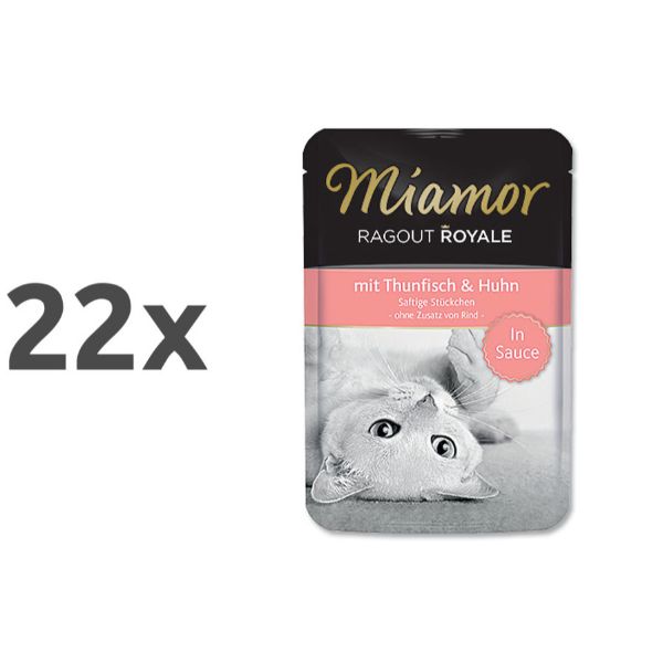 Miamor Ragu Royal - tuna in piščanec v omaki - 100 g - 22 x 100 g