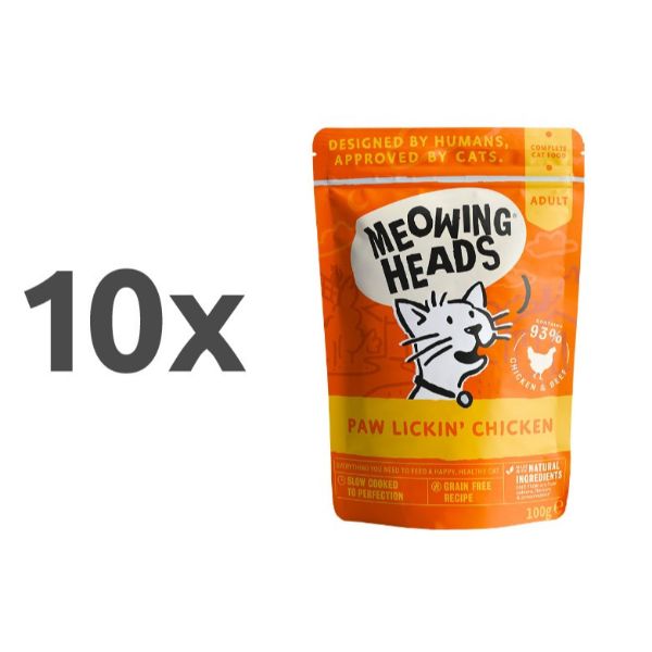 Meowing Heads Paw Lickin' Chicken - piščanec - 100 g - 10 x 100 g