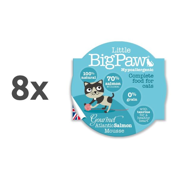 Little Big Paw alucup mousse - losos - 85 g - 8 x 85 g
