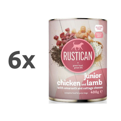 Rustican konzerva Junior - piščanec in jagnjetina - 6 x 400 g