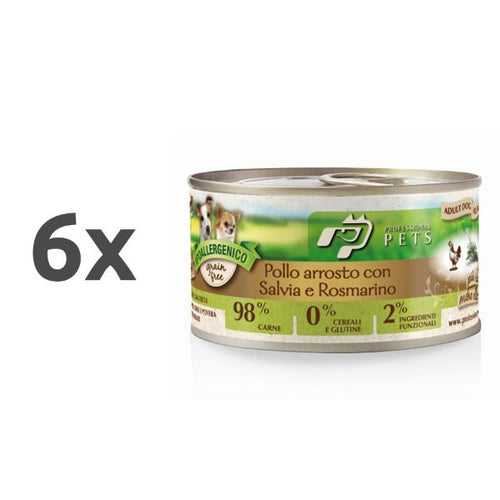 Professional Pets Mono - piščanec, žajbelj in rožmarin - 150 g - 6 x 150 g