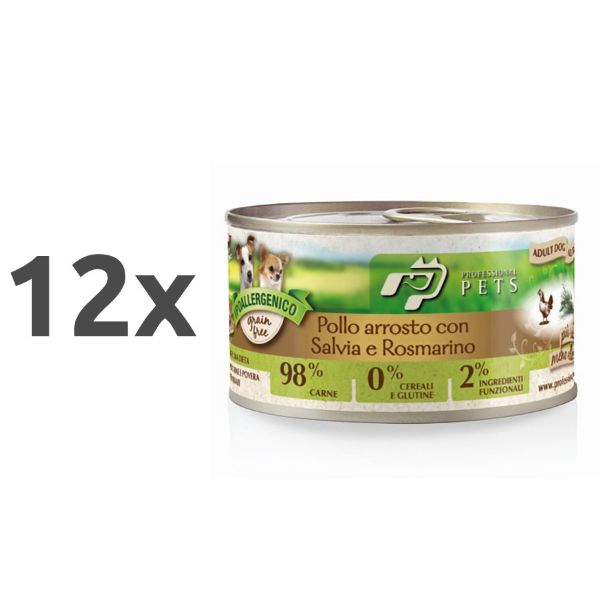 Professional Pets Mono - piščanec, žajbelj in rožmarin - 150 g - 12 x 150 g
