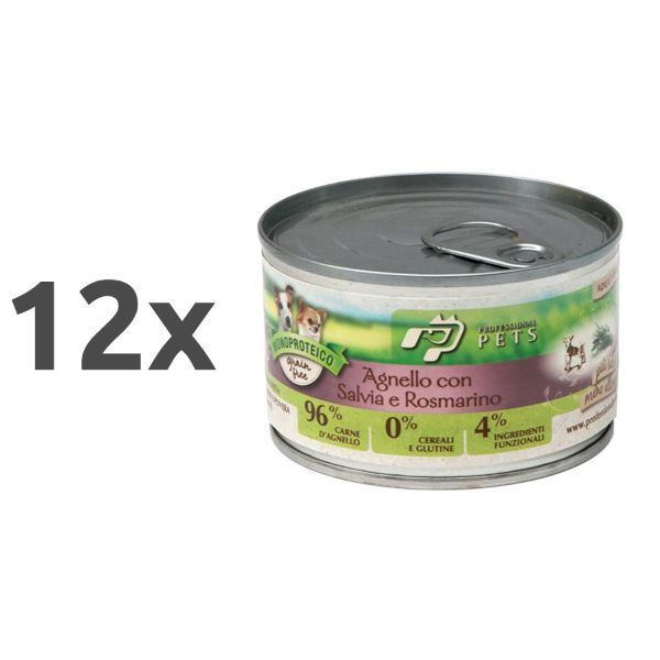 Professional Pets Mono - jagnjetina, žajbelj in rožmarin - 12 x 150 g