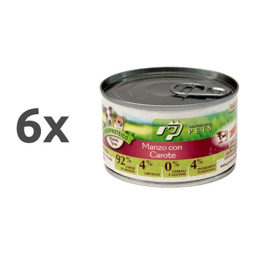 Professional Pets Mono - govedina in korenje - 6 x 150 g