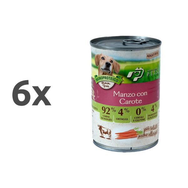 Professional Pets Mono - govedina in korenje - 6 x 400 g