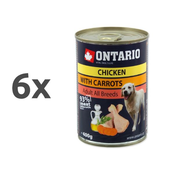Ontario Adult - piščanec, korenje in lososovo olje - 6 x 400 g