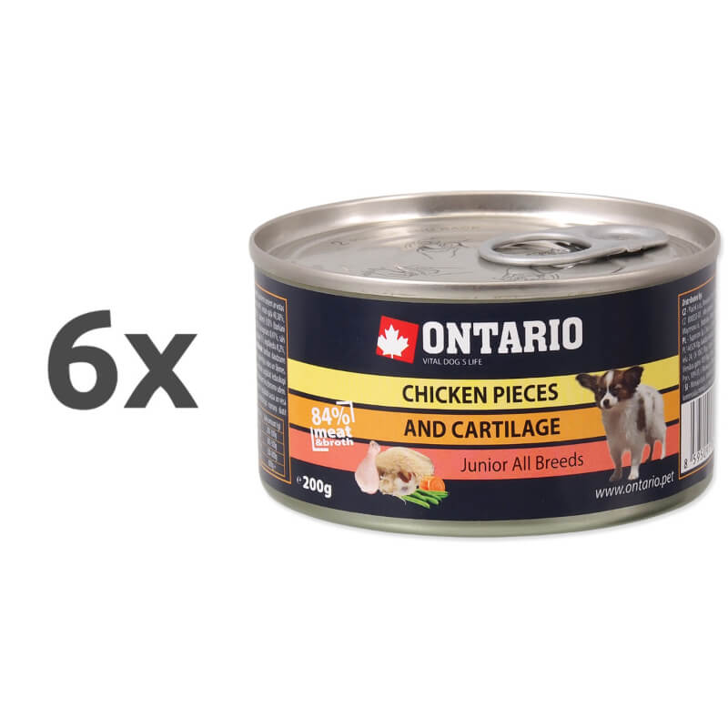 Ontario Junior - piščanec s hrustanci - 200 g - 6 x 200 g