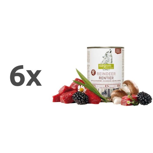 Isegrim Forest Adult – severni jelen z robidami - 6 x 400 g