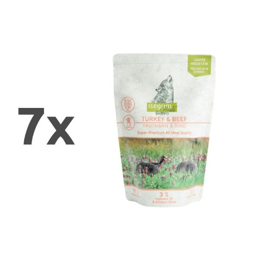 Isegrim Junior vrečka duoprotein - puran in govedina - 410 g - 7 x 410 g