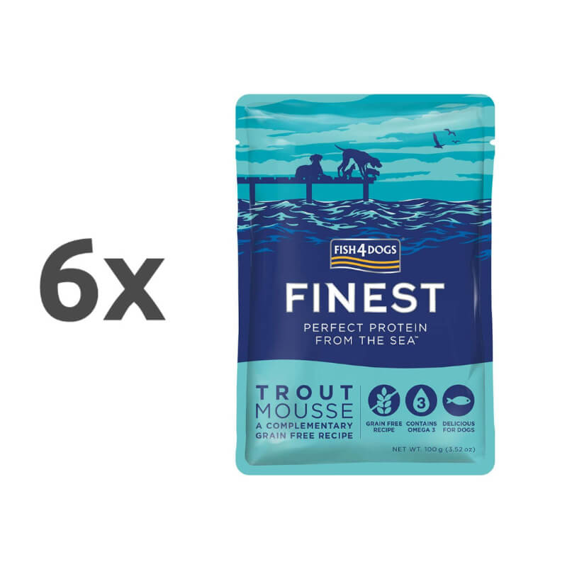 Fish4Dogs postrv mousse - 100 g - 6 x 100 g