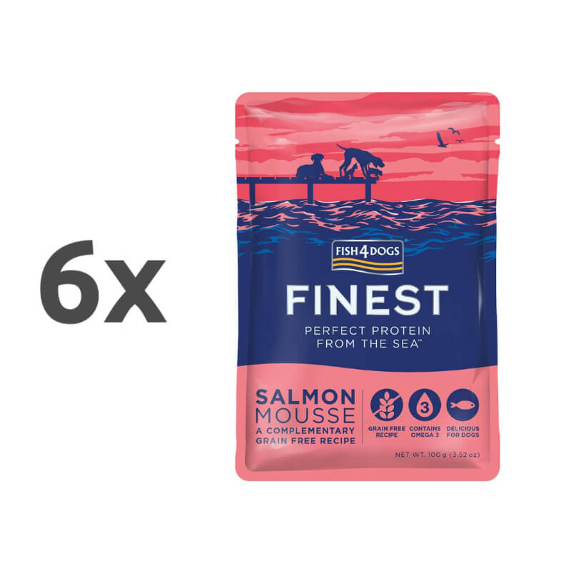 Fish4Dogs losos mousse - 100 g - 6 x 100 g