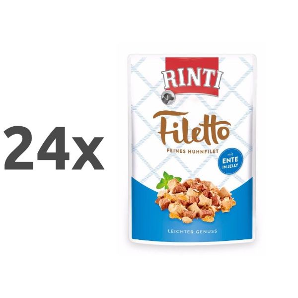 Rinti Filetto in Jelly - piščanec in raca - 100 g - 24 x 100 g