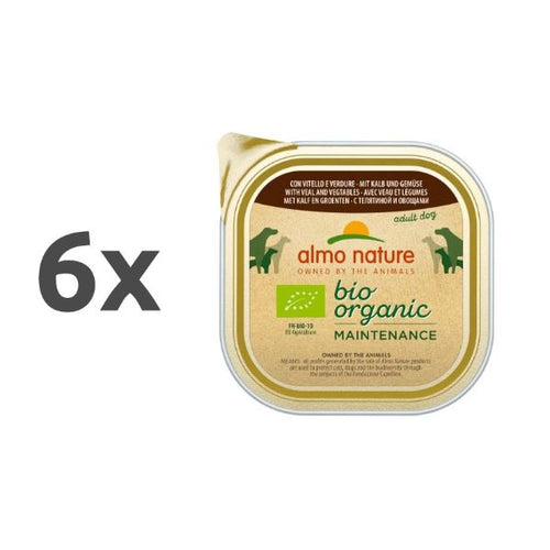 Almo Nature Bio Organic - teletina in zelenjava - 6 x 100 g