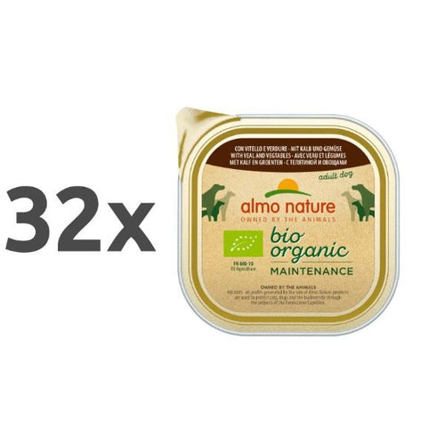 Almo Nature Bio Organic - teletina in zelenjava - 32 x 100 g