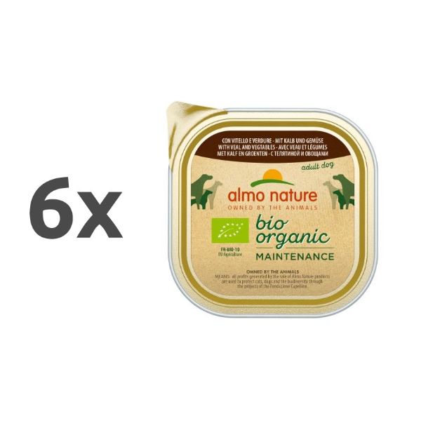 Almo Nature Bio Organic - teletina in zelenjava - 6 x 300 g