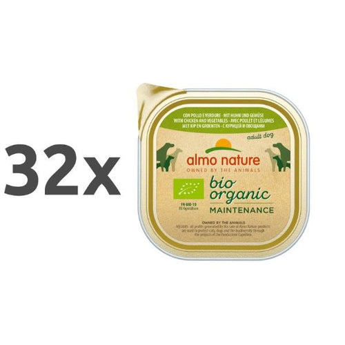 Almo Nature Bio Organic - piščanec in zelenjava - 32 x 100 g