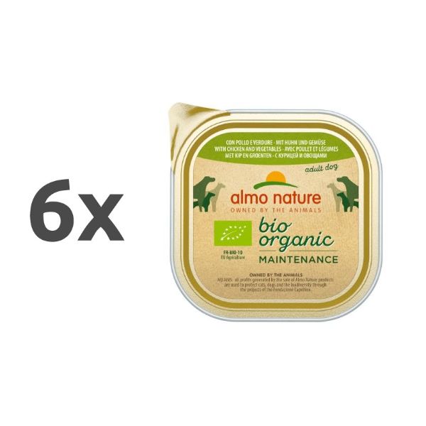 Almo Nature Bio Organic - piščanec in zelenjava - 6 x 300 g