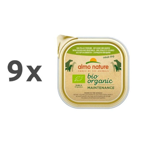 Almo Nature Bio Organic - piščanec in zelenjava - 9 x 300 g