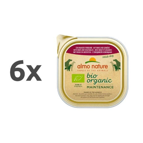 Almo Nature Bio Organic - govedina in zelenjava - 6 x 300 g