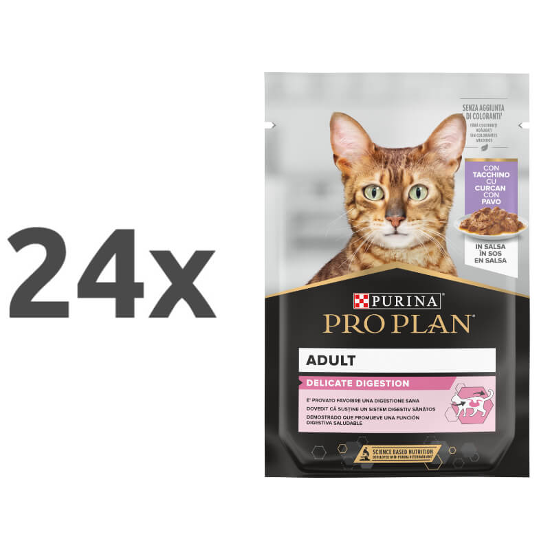 Pro Plan Delicate Adult vrečka - puran - 85 g - 24 x 85 g