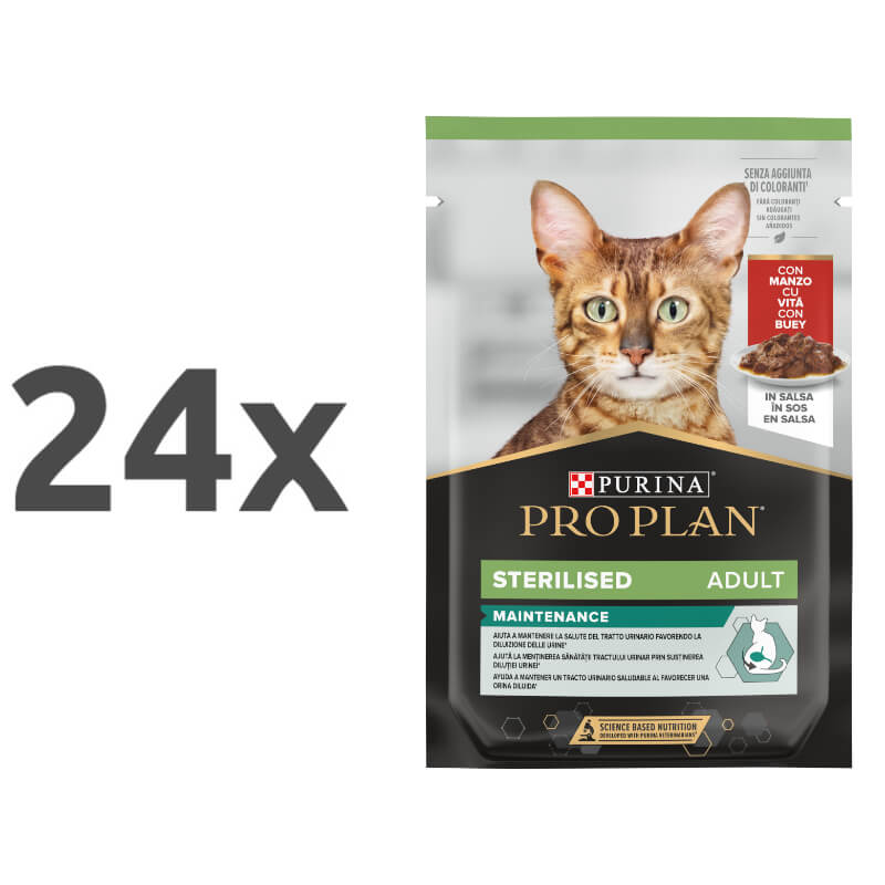 Pro Plan Sterilised Adult vrečka - govedina - 85 g - 24 x 85 g