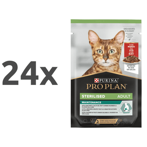 Pro Plan Sterilised Adult vrečka - govedina - 85 g - 24 x 85 g