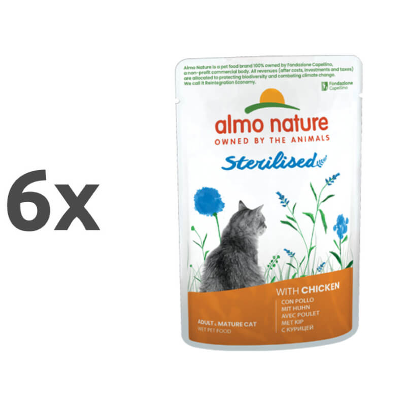 Almo Nature Holistic Sterilised - piščanec - 70 g - 6 x 70 g