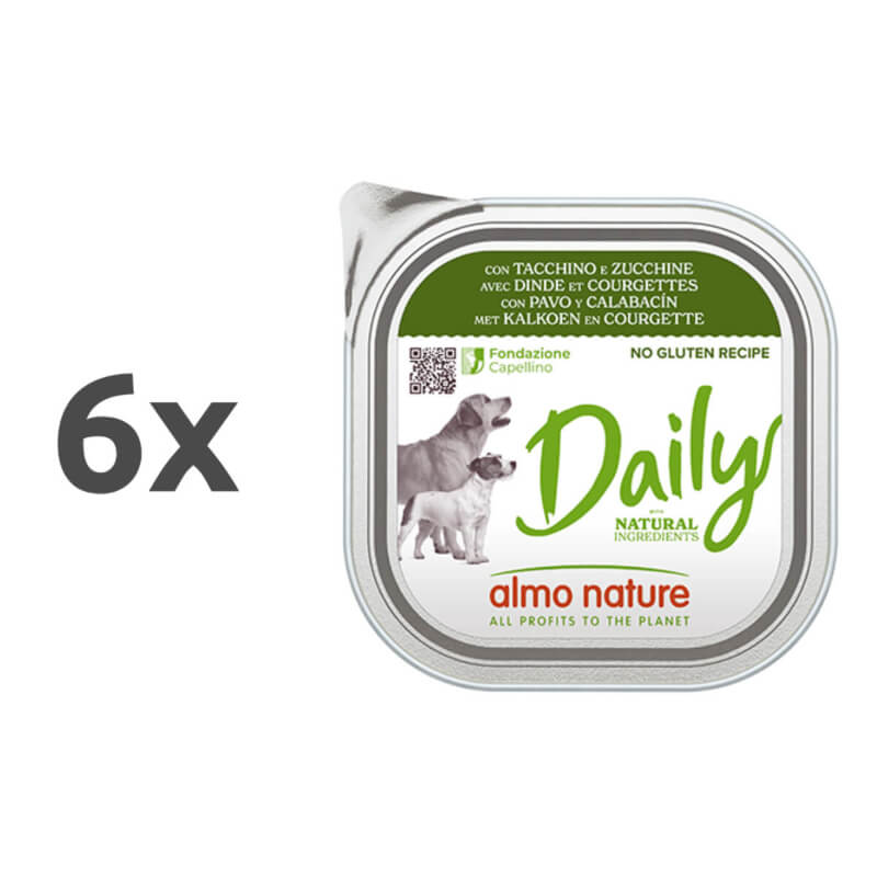 Almo Nature Daily - puran in bučka - 100 g - 6 x 100 g