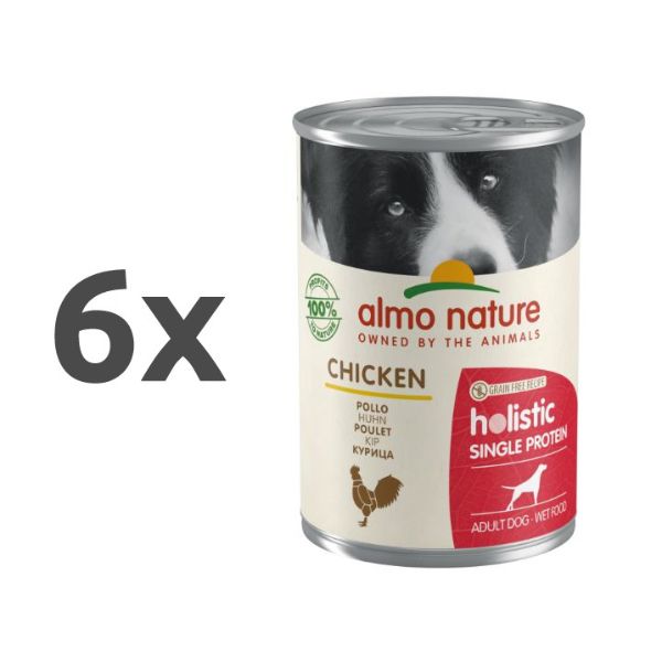Almo Nature Holistic Single Protein - piščanec - 400 g - 6 x 400 g
