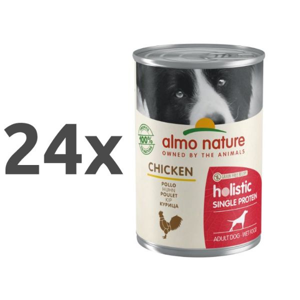 Almo Nature Holistic Single Protein - piščanec - 400 g - 24 x 400 g