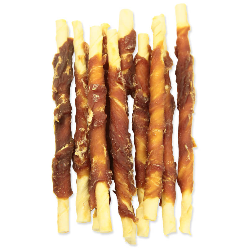 Rasco Premium posladek goveja koža z raco, palčke, 10 kos - 12 cm (2)